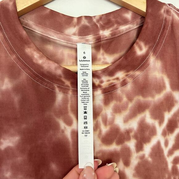 Lululemon All Yours Tank Top in Marmoleado Tie Dye Ancient Copper 6 - Picture 5 of 9